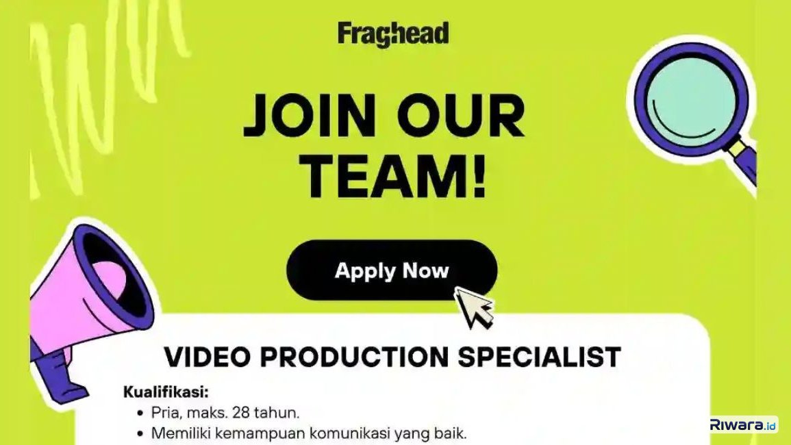Lowongan video production specialist